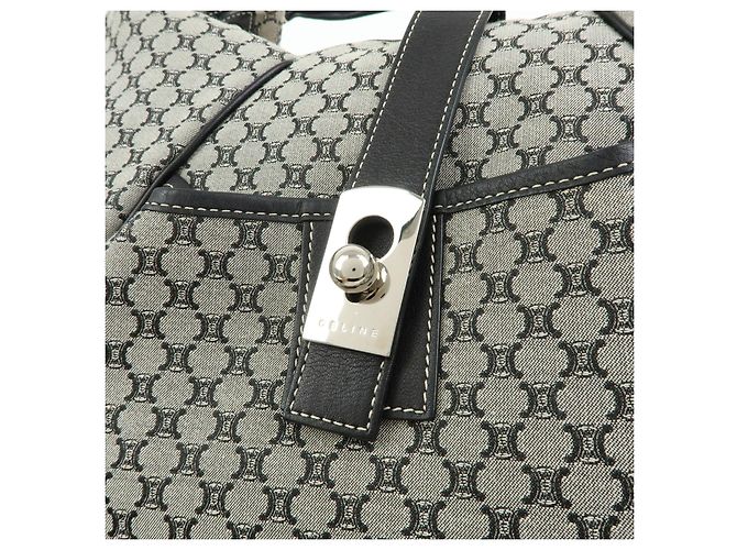 Céline Borsa a tracolla CELINE Macadam Canvas Leather Grey Black Silver - vista 17