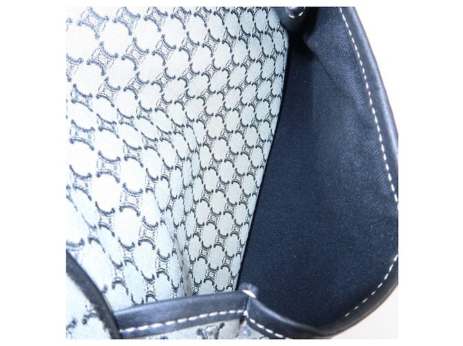 Céline Borsa a tracolla CELINE Macadam Canvas Leather Grey Black Silver - vista 20