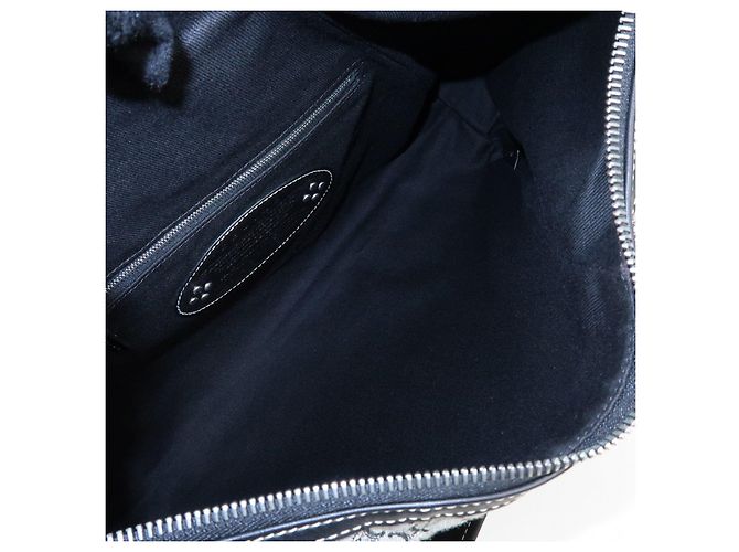 Céline Borsa a tracolla CELINE Macadam Canvas Leather Grey Black Silver - vista 21