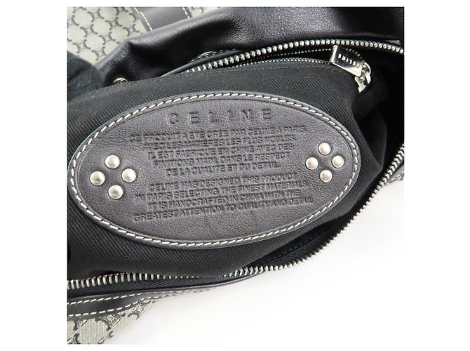 Céline Borsa a tracolla CELINE Macadam Canvas Leather Grey Black Silver - vista 23