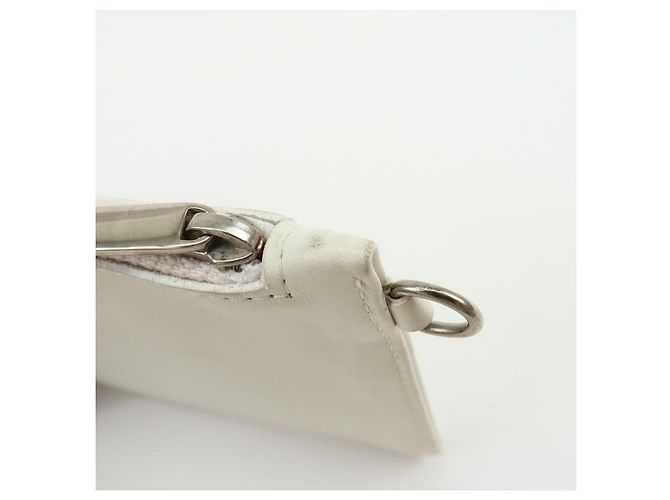CHANEL COCO Mark Neceser de piel Bolso plano Blanco - vista 12