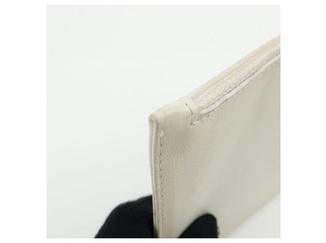 CHANEL COCO Mark Neceser de piel Bolso plano Blanco - vista 13