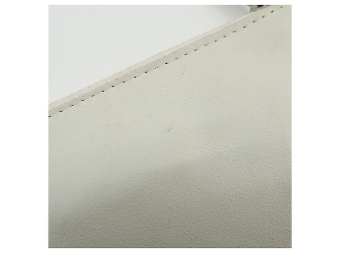 CHANEL COCO Mark Neceser de piel Bolso plano Blanco - vista 17