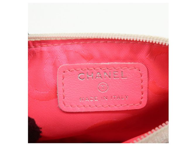 CHANEL COCO Mark Neceser de piel Bolso plano Blanco - vista 22