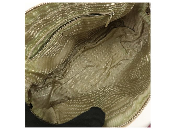 Borsa Bowling PRADA in tela e pelle con logo triangolare Natural Purple - vista 20