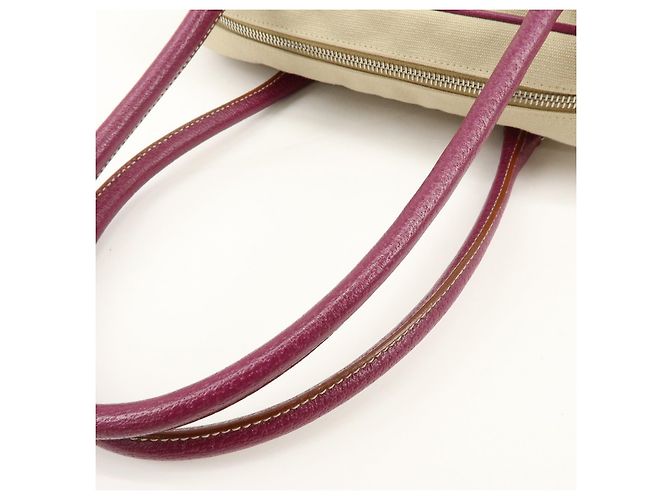 Borsa Bowling PRADA in tela e pelle con logo triangolare Natural Purple - vista 8