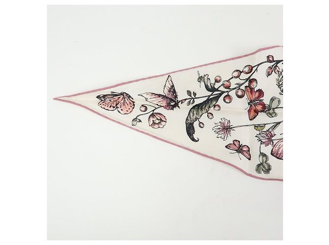 Christian Dior Seidentuch 100% Bandana Diamantform Rosa - Ansicht 3