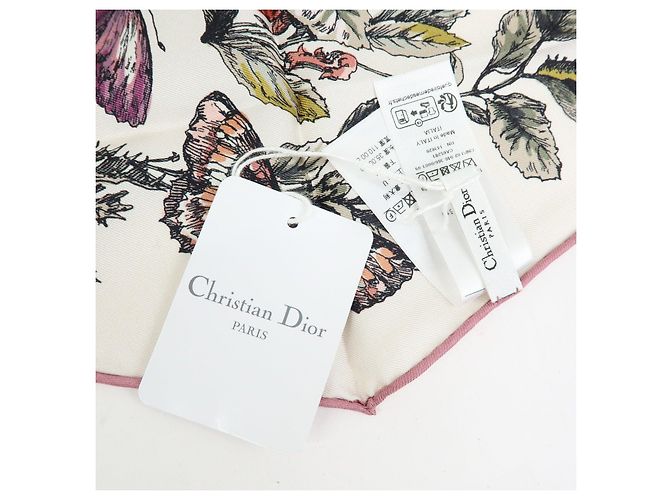 Christian Dior Seidentuch 100% Bandana Diamantform Rosa - Ansicht 7