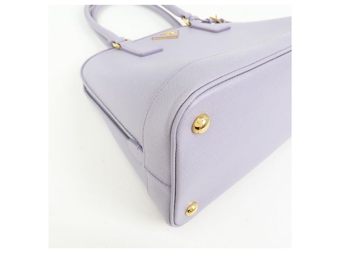 Borsa 2Way PRADA Triangle Logo Promenado in pelle Saffiano Purple BN2567 - vista 10