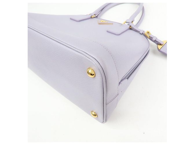 Borsa 2Way PRADA Triangle Logo Promenado in pelle Saffiano Purple BN2567 - vista 11
