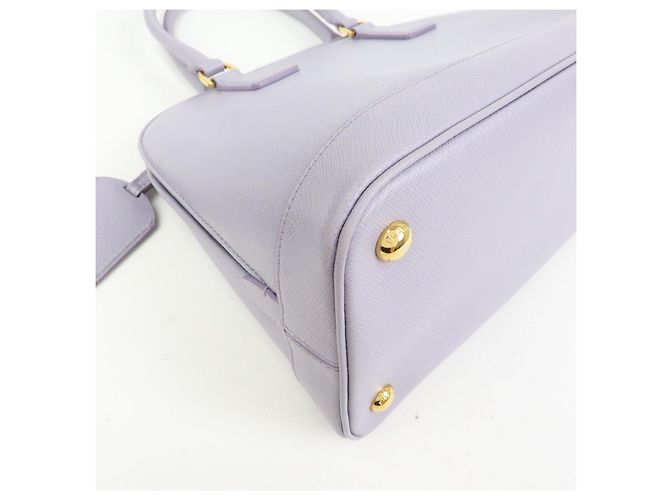 Borsa 2Way PRADA Triangle Logo Promenado in pelle Saffiano Purple BN2567 - vista 12