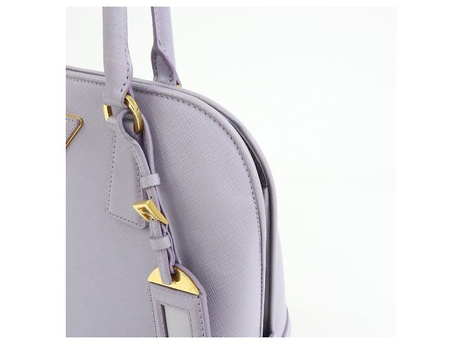 Borsa 2Way PRADA Triangle Logo Promenado in pelle Saffiano Purple BN2567 - vista 14