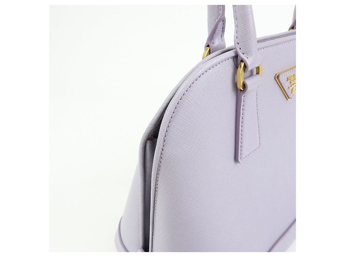 Borsa 2Way PRADA Triangle Logo Promenado in pelle Saffiano Purple BN2567 - vista 15