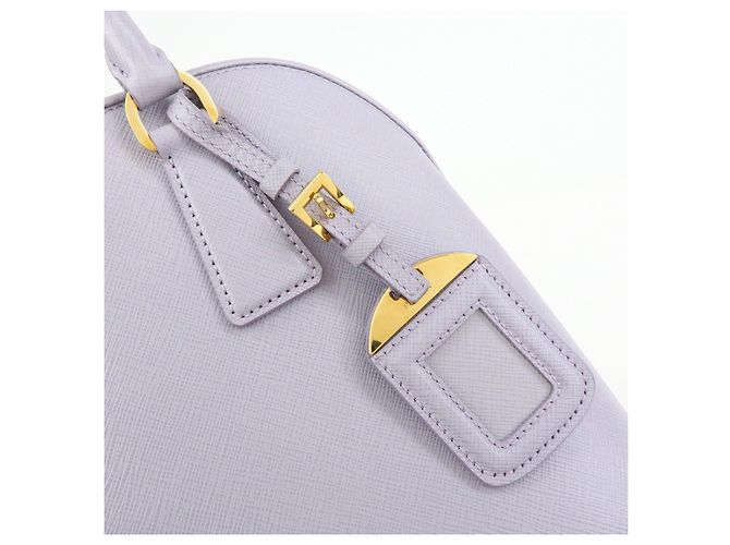 Borsa 2Way PRADA Triangle Logo Promenado in pelle Saffiano Purple BN2567 - vista 16