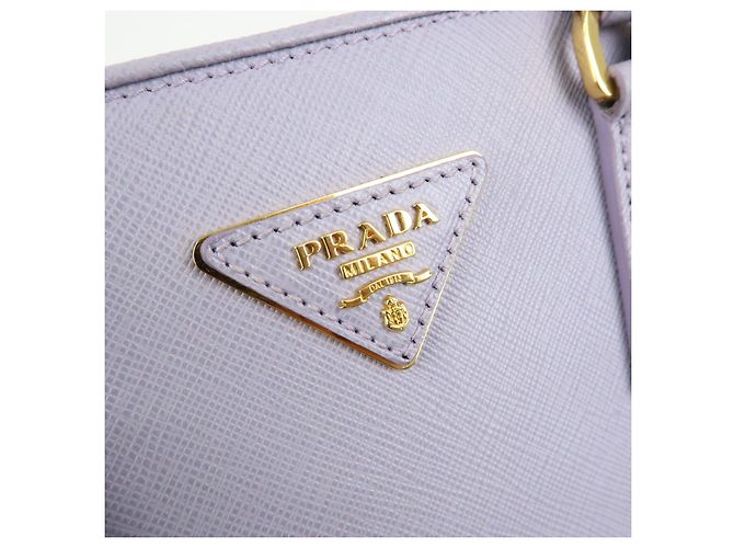 Borsa 2Way PRADA Triangle Logo Promenado in pelle Saffiano Purple BN2567 - vista 18