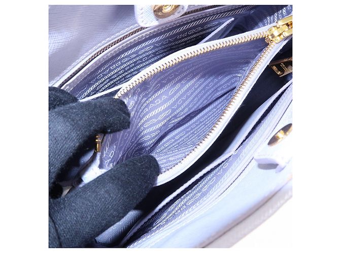 Borsa 2Way PRADA Triangle Logo Promenado in pelle Saffiano Purple BN2567 - vista 21