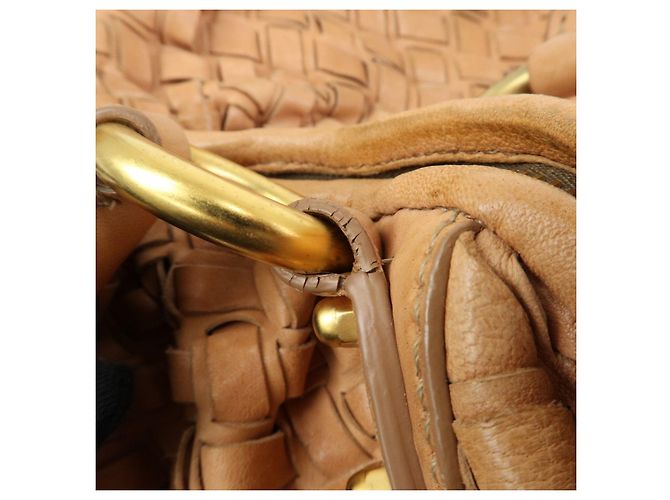Borsa a tracolla e borsa a mano MIU MIU in pelle Blaid Marrone - vista 11