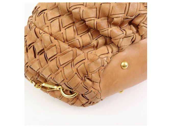 Borsa a tracolla e borsa a mano MIU MIU in pelle Blaid Marrone - vista 12