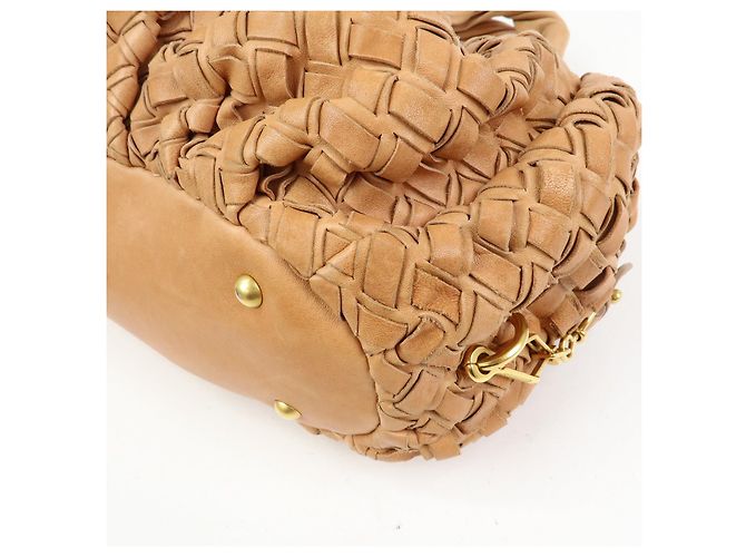 Borsa a tracolla e borsa a mano MIU MIU in pelle Blaid Marrone - vista 13