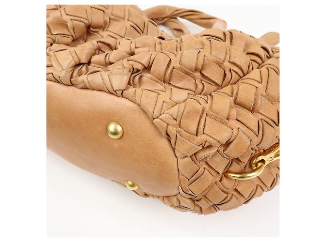 Borsa a tracolla e borsa a mano MIU MIU in pelle Blaid Marrone - vista 14