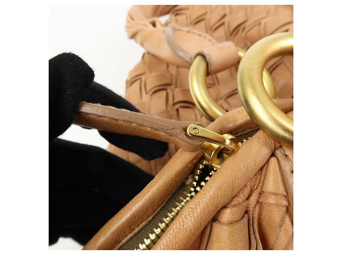 Borsa a tracolla e borsa a mano MIU MIU in pelle Blaid Marrone - vista 17