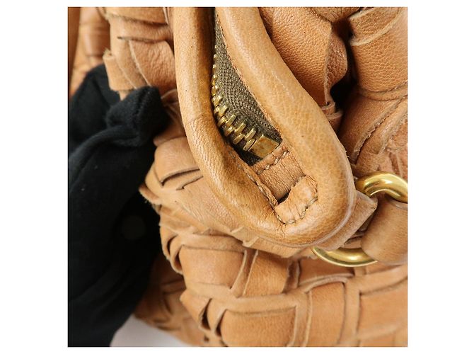 Borsa a tracolla e borsa a mano MIU MIU in pelle Blaid Marrone - vista 18