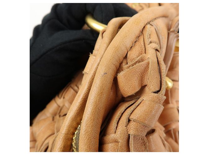 Borsa a tracolla e borsa a mano MIU MIU in pelle Blaid Marrone - vista 19