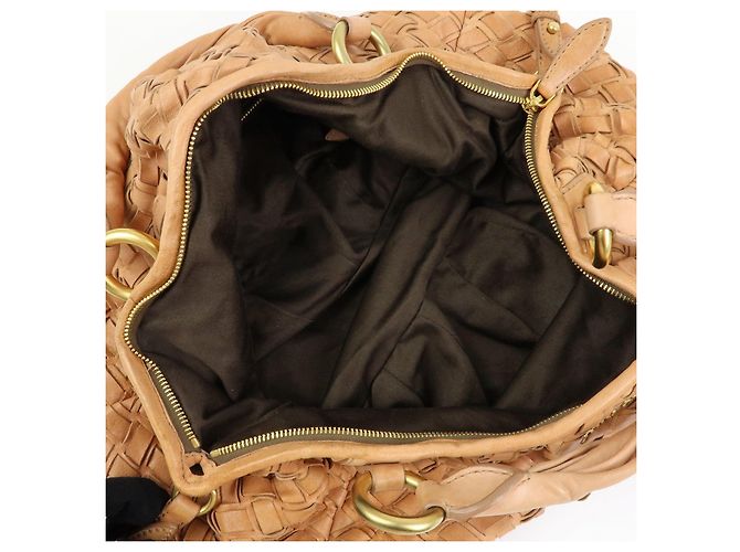 Borsa a tracolla e borsa a mano MIU MIU in pelle Blaid Marrone - vista 20