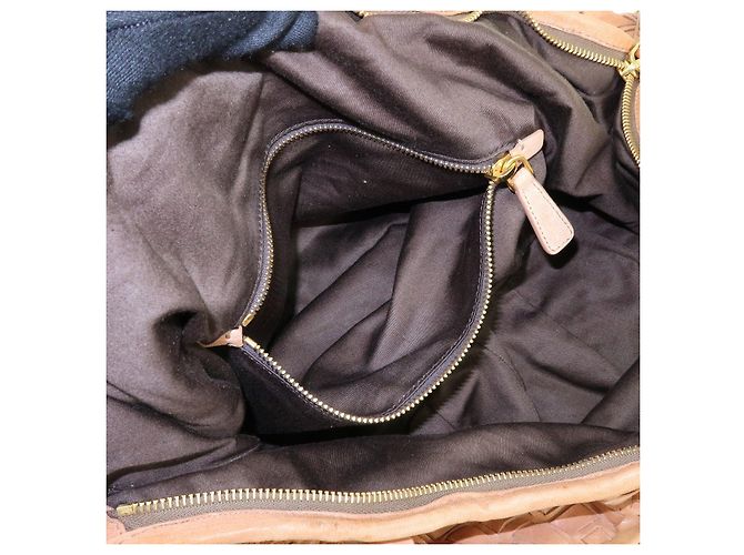 Borsa a tracolla e borsa a mano MIU MIU in pelle Blaid Marrone - vista 21