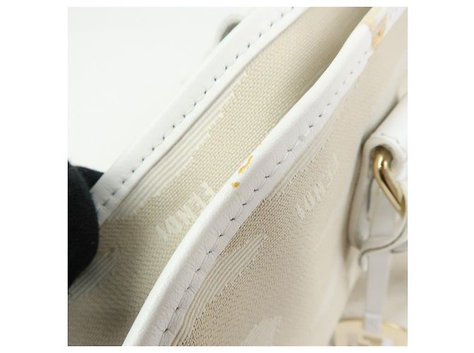 FENDI Shopper aus Leder und Canvas Zebra-Muster Beige Weiß 8BH115 - Ansicht 15