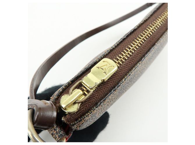 Louis Vuitton Damier Ebene Pochette Accessoires Hand Bag Brown N51985 - vista 17