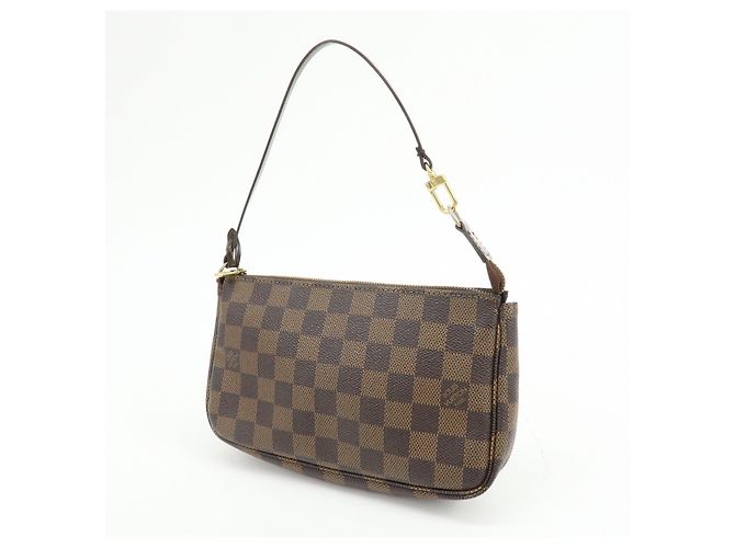 Louis Vuitton Damier Ebene Pochette Accessoires Hand Bag Brown N51985 - vista 3