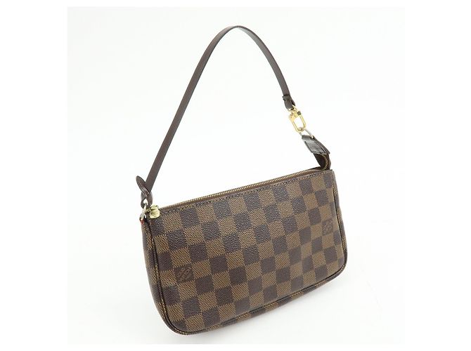 Louis Vuitton Damier Ebene Pochette Accessoires Hand Bag Brown N51985 - vista 4