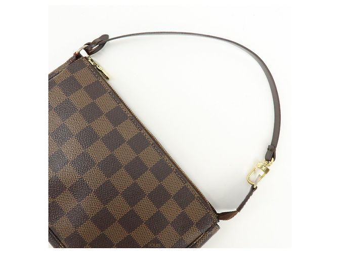Louis Vuitton Damier Ebene Pochette Accessoires Hand Bag Brown N51985 - vista 6