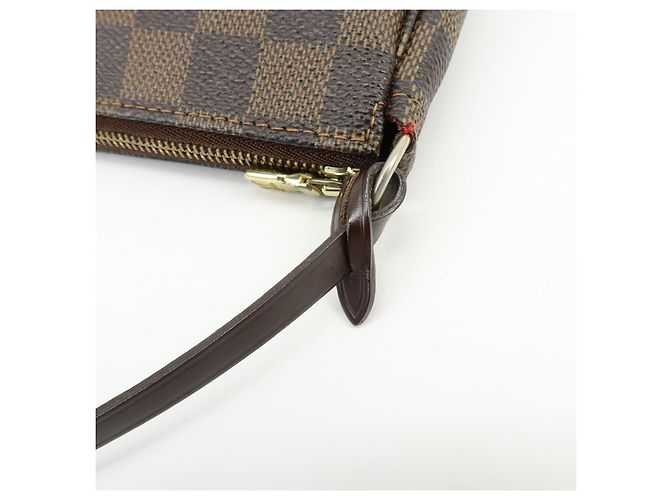 Louis Vuitton Damier Ebene Pochette Accessoires Hand Bag Brown N51985 - vista 9