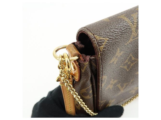 Louis Vuitton Monogram Favorite MM 2Way Bag Shoulder Bag Brown M40718 - vista 17