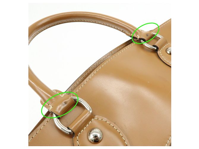 Borsa a mano in pelle Louis Vuitton Epi Passy PM Camel M59261 - vista 7