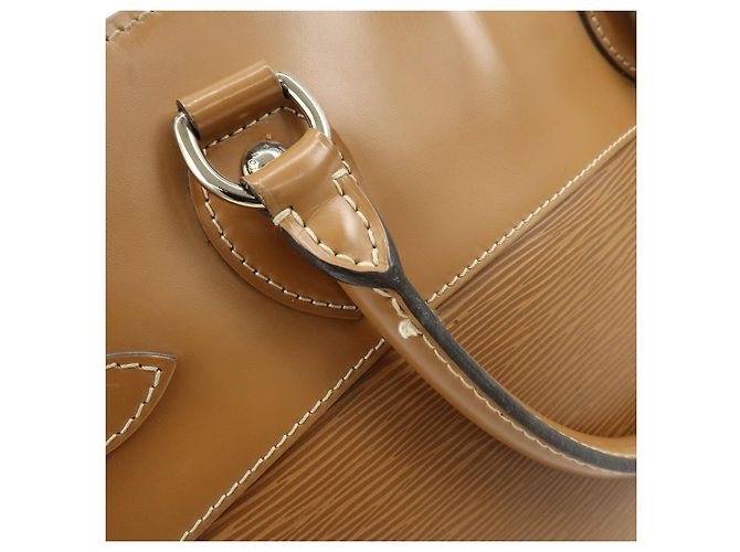 Borsa a mano in pelle Louis Vuitton Epi Passy PM Camel M59261 - vista 9
