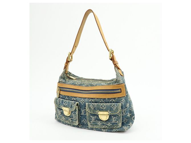 Louis Vuitton Monogram Denim Baggy PM Borsa 2Way Borsa a Tracolla M95049 - vista 3