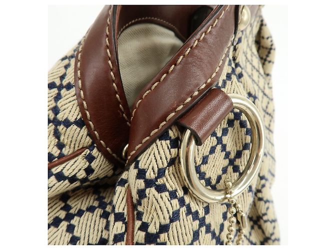 Borsa GUCCI Sukey Diamante Interlocking G GG Canvas Leather 211944 - vista 14