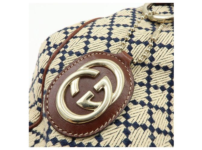 Borsa GUCCI Sukey Diamante Interlocking G GG Canvas Leather 211944 - vista 17