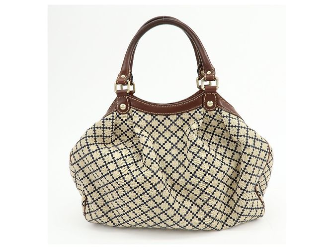 Borsa GUCCI Sukey Diamante Interlocking G GG Canvas Leather 211944 - vista 2