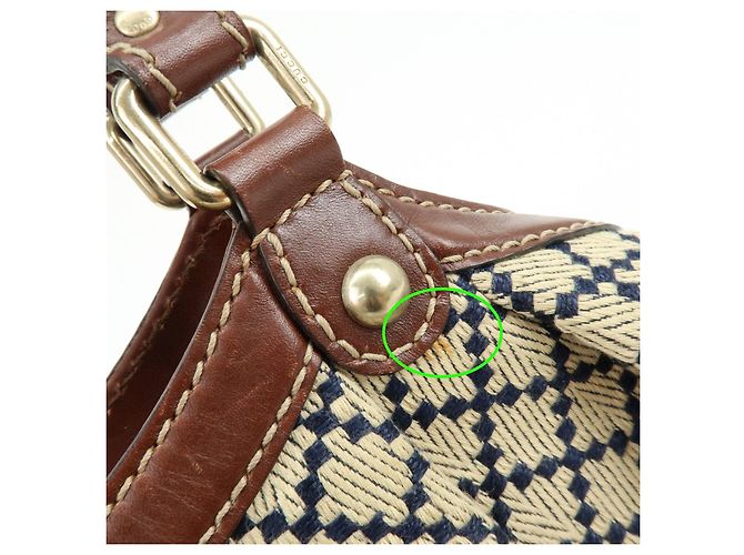 Borsa GUCCI Sukey Diamante Interlocking G GG Canvas Leather 211944 - vista 7