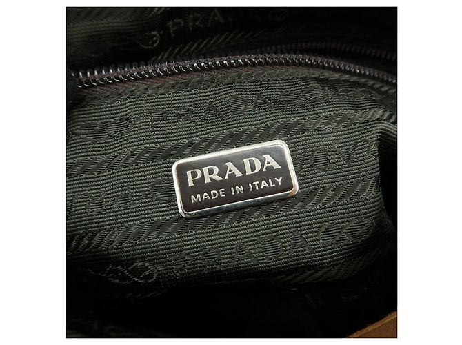 Borsa a spalla e borsa a mano in pelle PRADA Logo Sport Giallo Marrone - vista 23