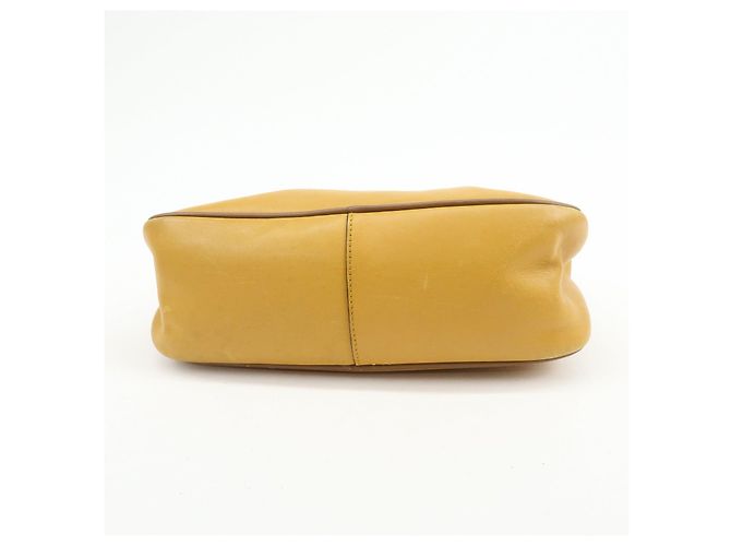 Borsa a spalla e borsa a mano in pelle PRADA Logo Sport Giallo Marrone - vista 5
