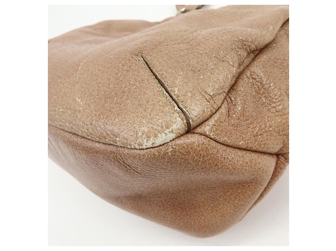 Borsa a spalla e borsa a mano in pelle con logo PRADA Beige - vista 14