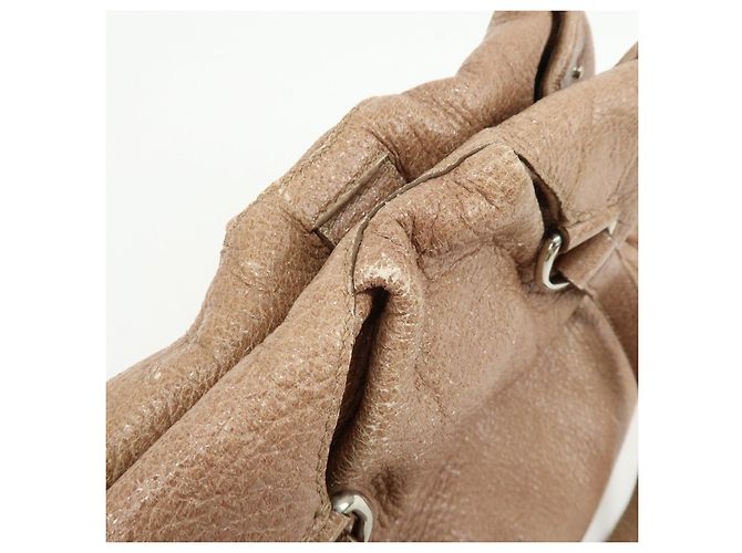 Borsa a spalla e borsa a mano in pelle con logo PRADA Beige - vista 20