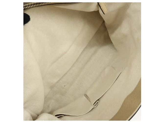 Borsa a spalla e borsa a mano GUCCI SOHO Interlocking G in pelle Beige 308363 - vista 19