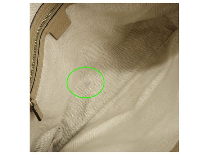 Borsa a spalla e borsa a mano GUCCI SOHO Interlocking G in pelle Beige 308363 - vista 21