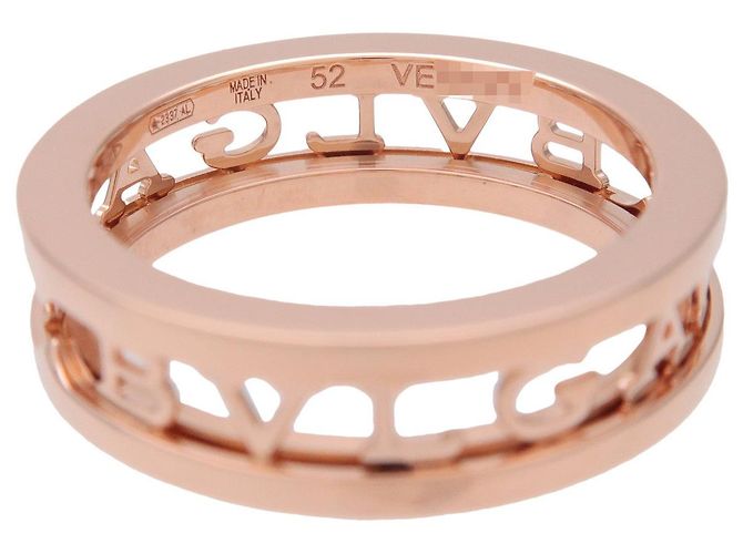 Bulgari BVLGARI B-Zero1 Anello a Spirale Logo K18 750PG Oro Rosa #52 US6 EU52 - vista 4